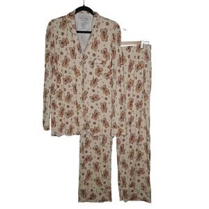 Magical Little Babes Bamboo Pajama Set Mickey Minnie Gingerbread Christmas XL